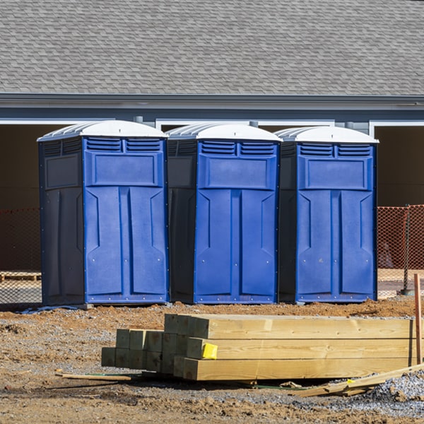 how often are the portable toilets cleaned and serviced during a rental period in Resort Michigan